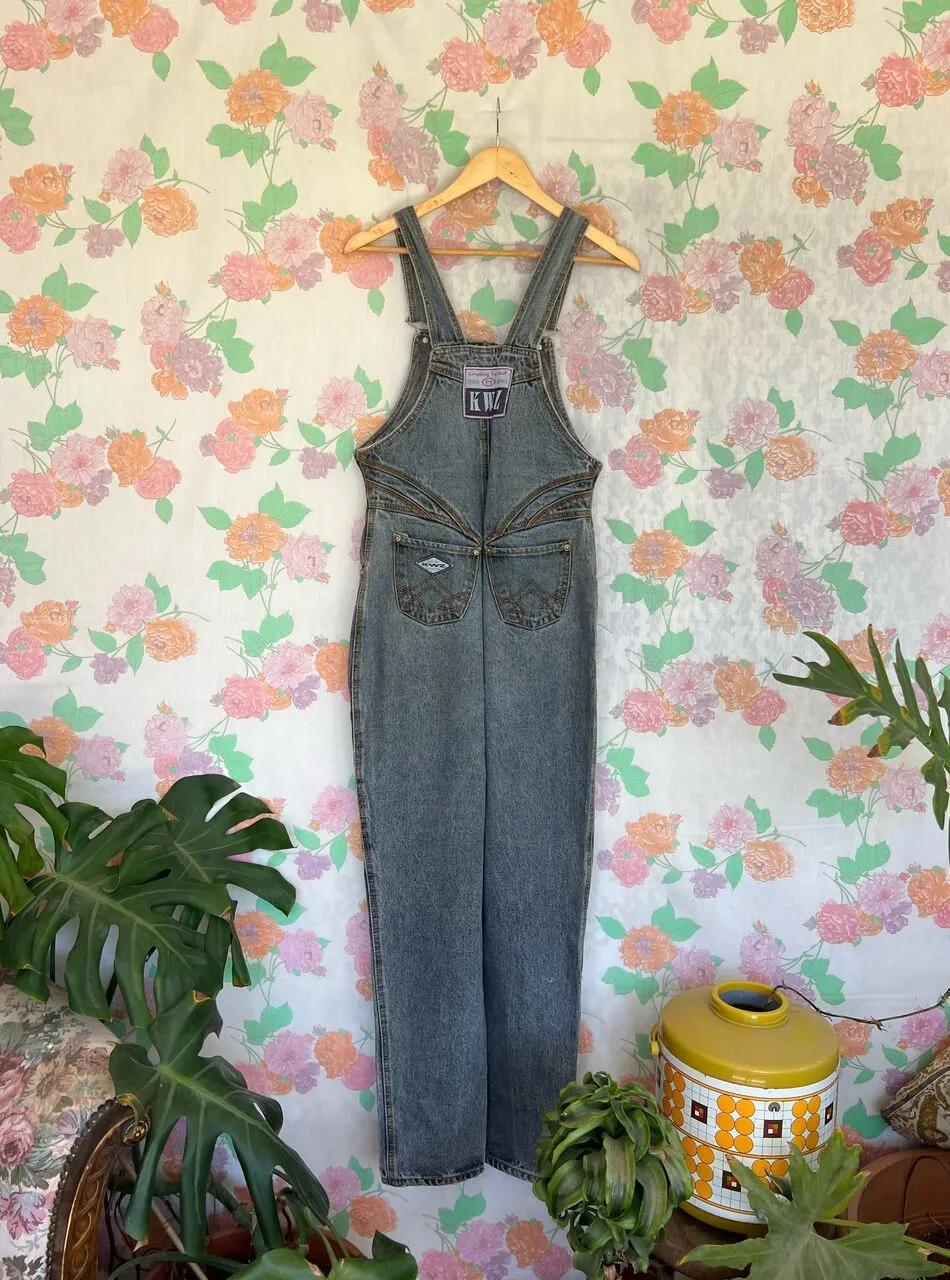 90's Dark Grey Denim Overall