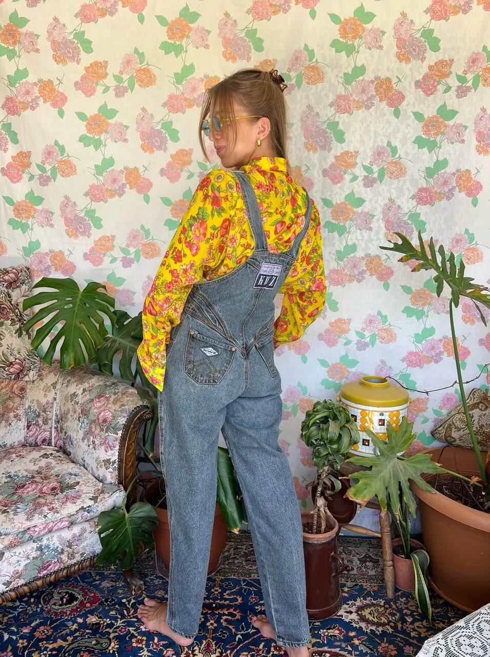 90's Dark Grey Denim Overall