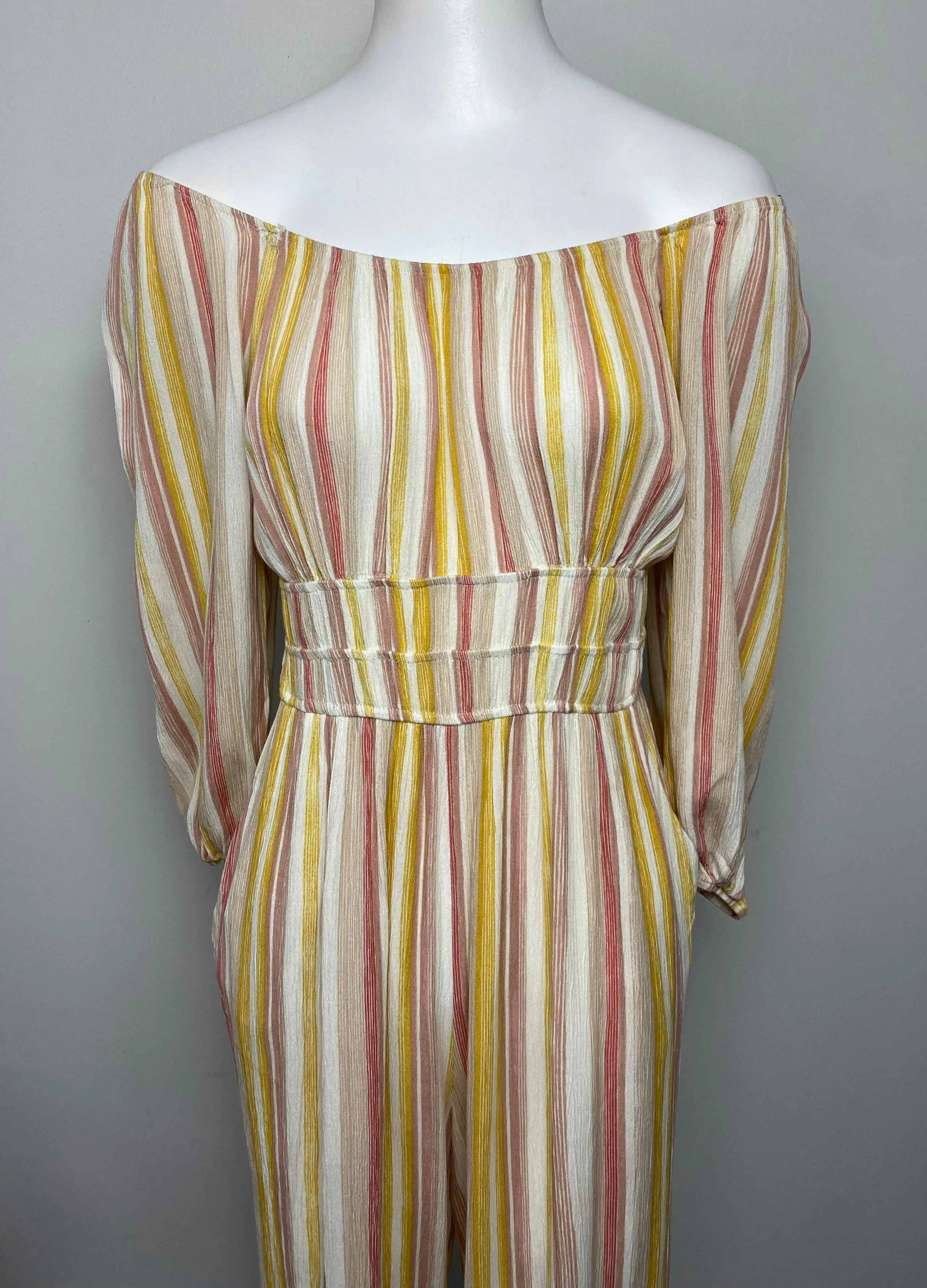 As U Wish Striped Jumpsuit- (L)
