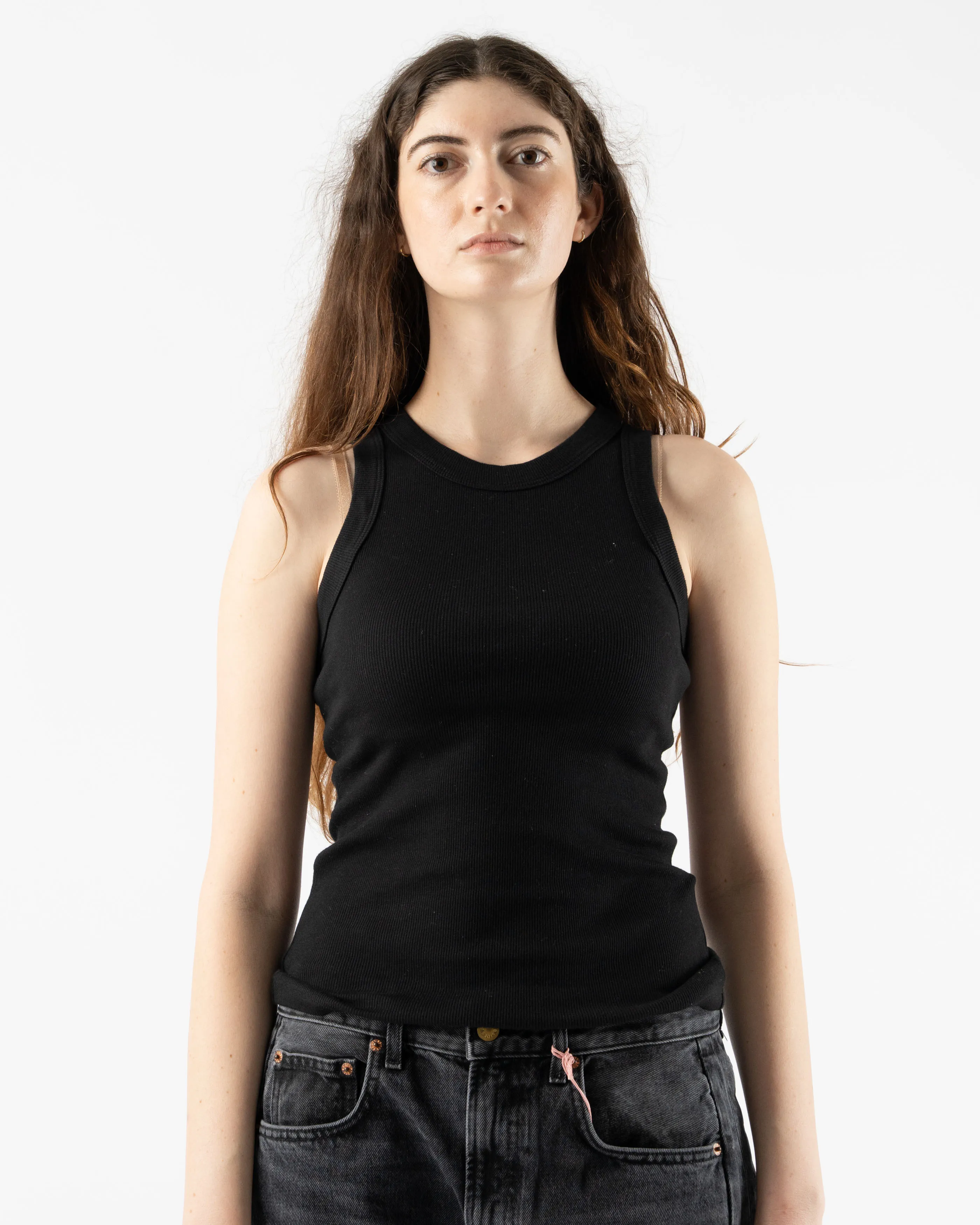 B Sides Rib Tank in Stil Black