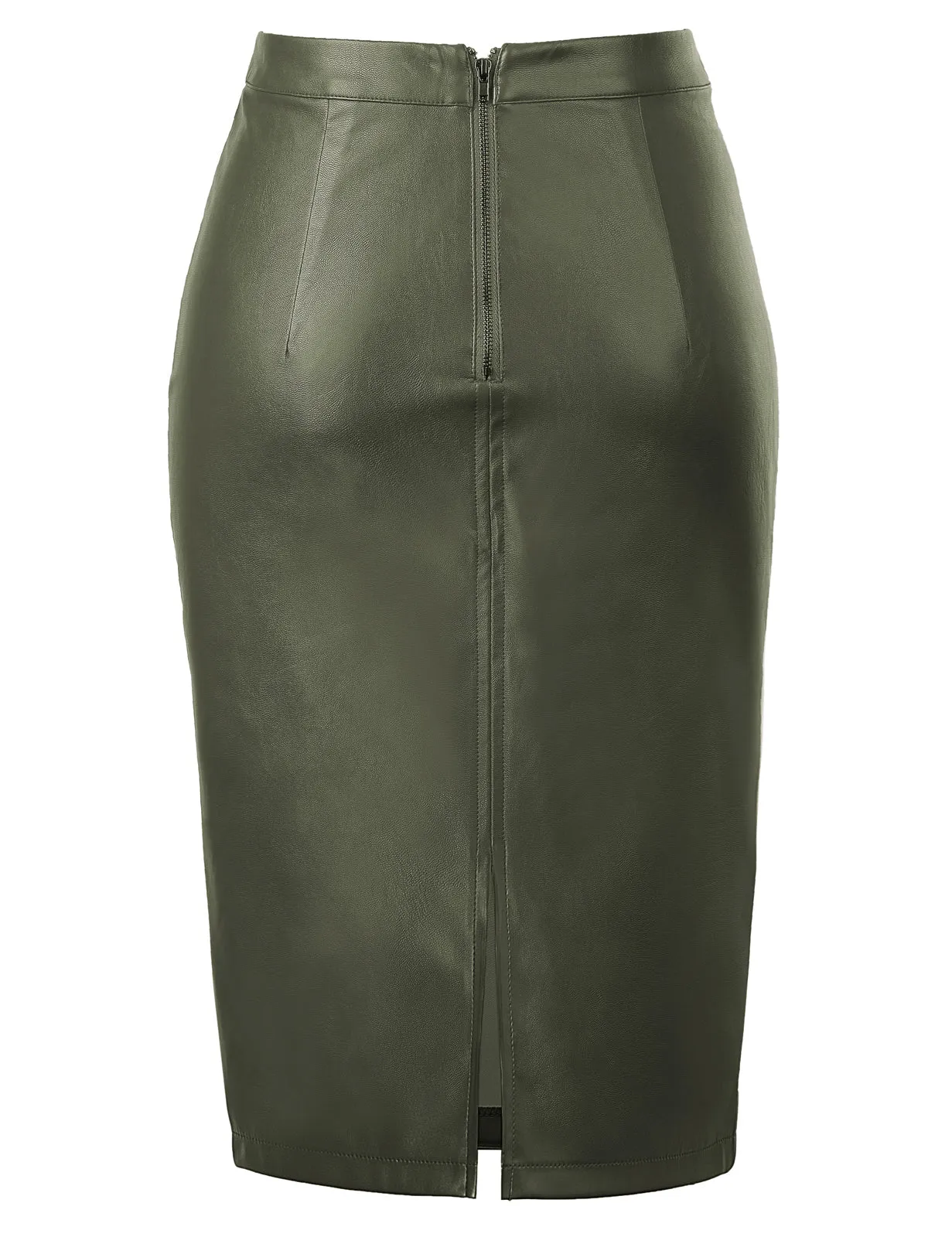 Back Split Hips-Wrapped Pencil Skirt