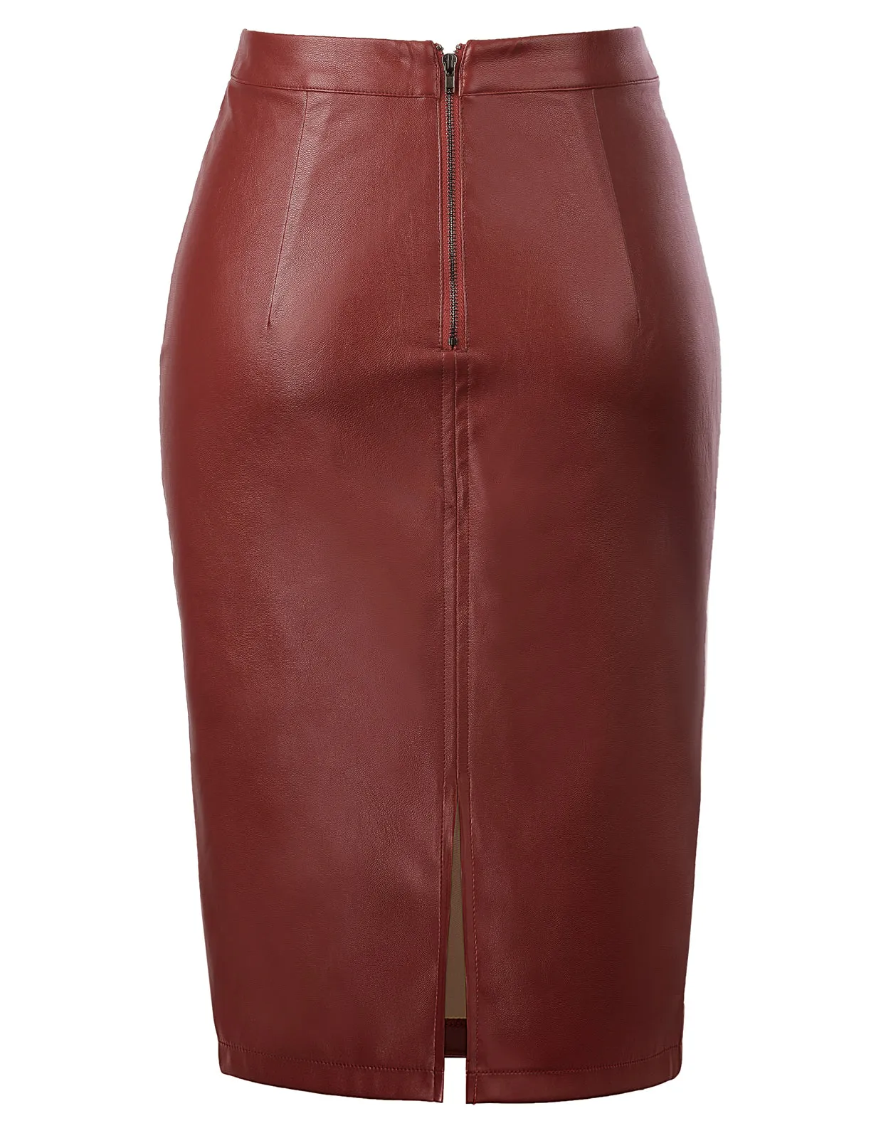 Back Split Hips-Wrapped Pencil Skirt