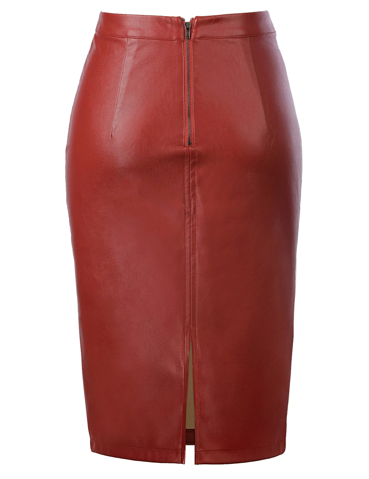 Back Split Hips-Wrapped Pencil Skirt