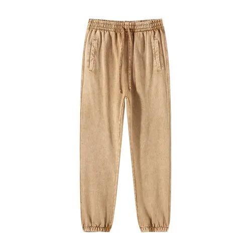 Baggy fit heavy cotton french terry wax dyed sweatpant