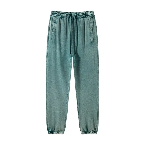 Baggy fit heavy cotton french terry wax dyed sweatpant