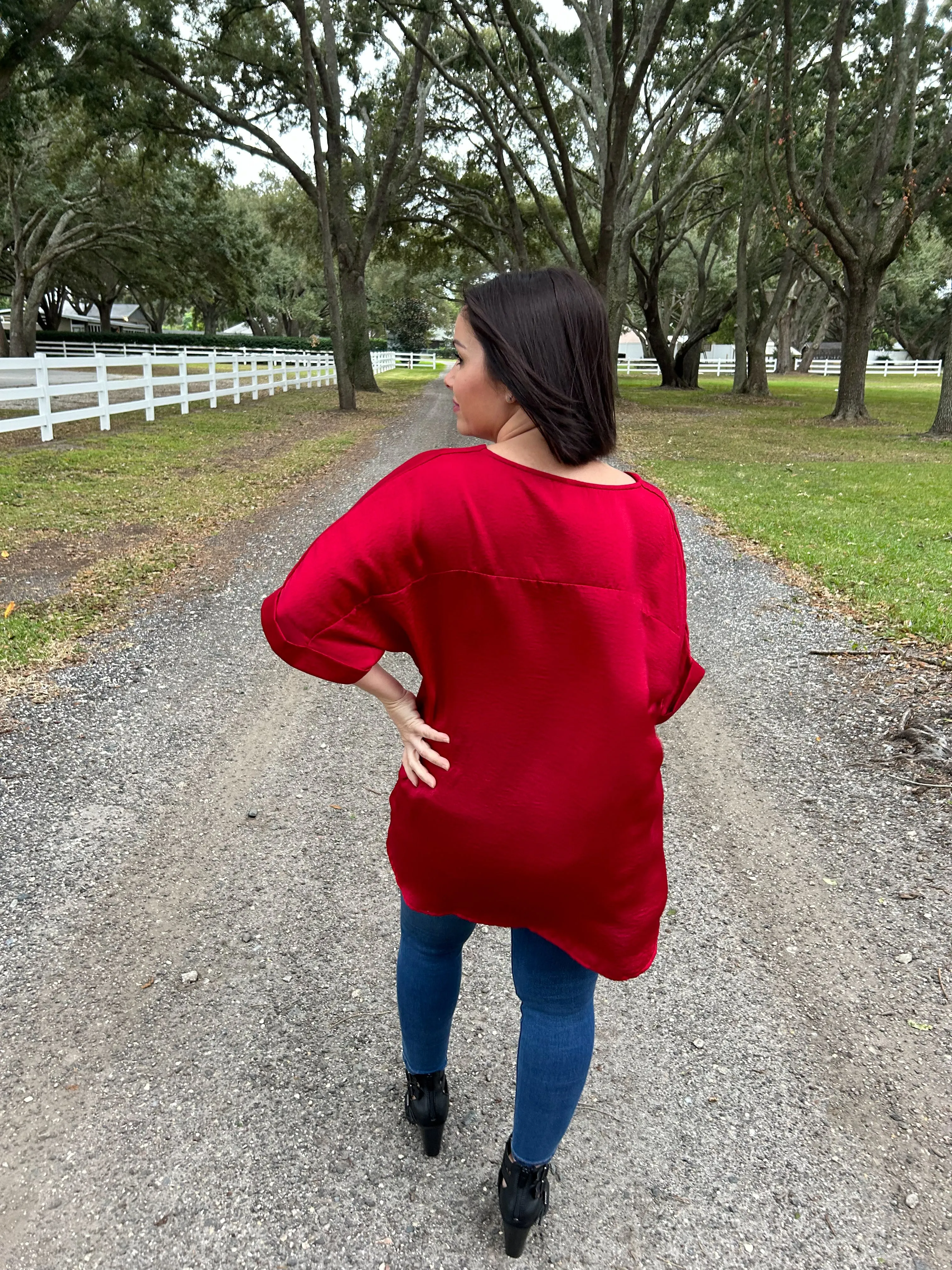 Bella Burgundy Blouse