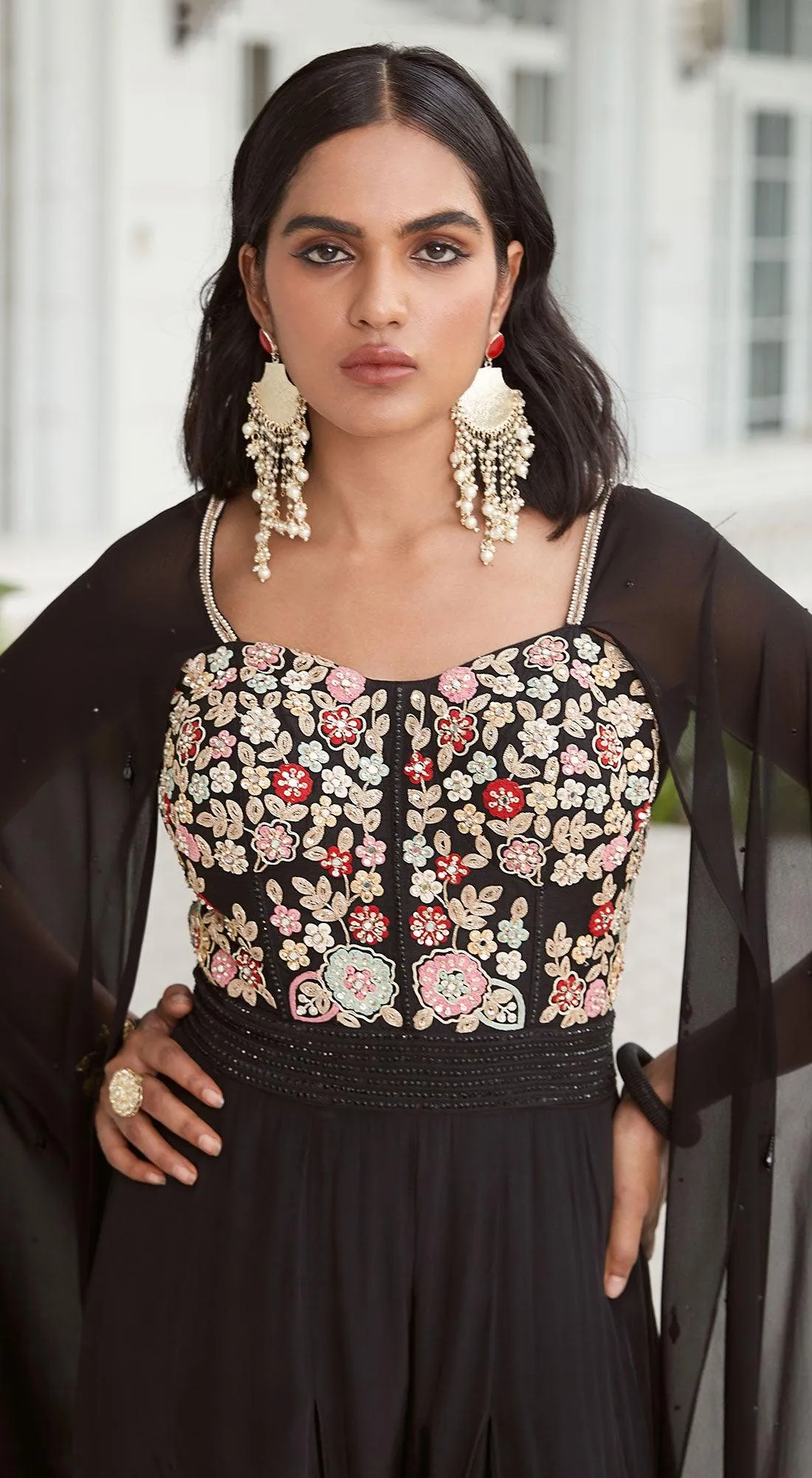 Black Georgette Jumpsuit