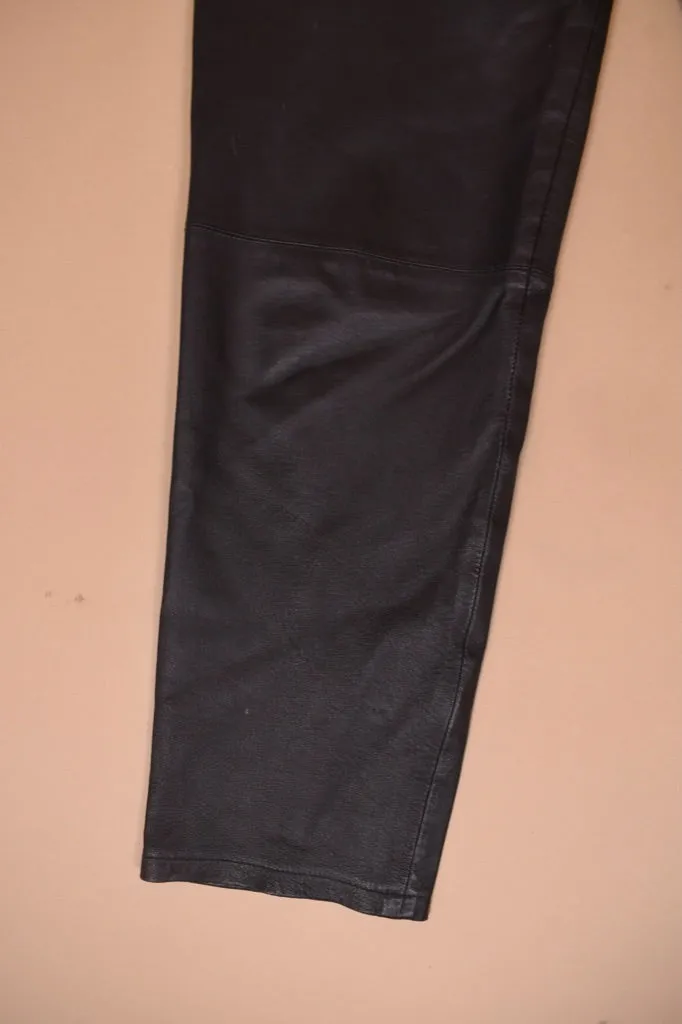 Black High Rise Leather Pants By Marie Claire, L