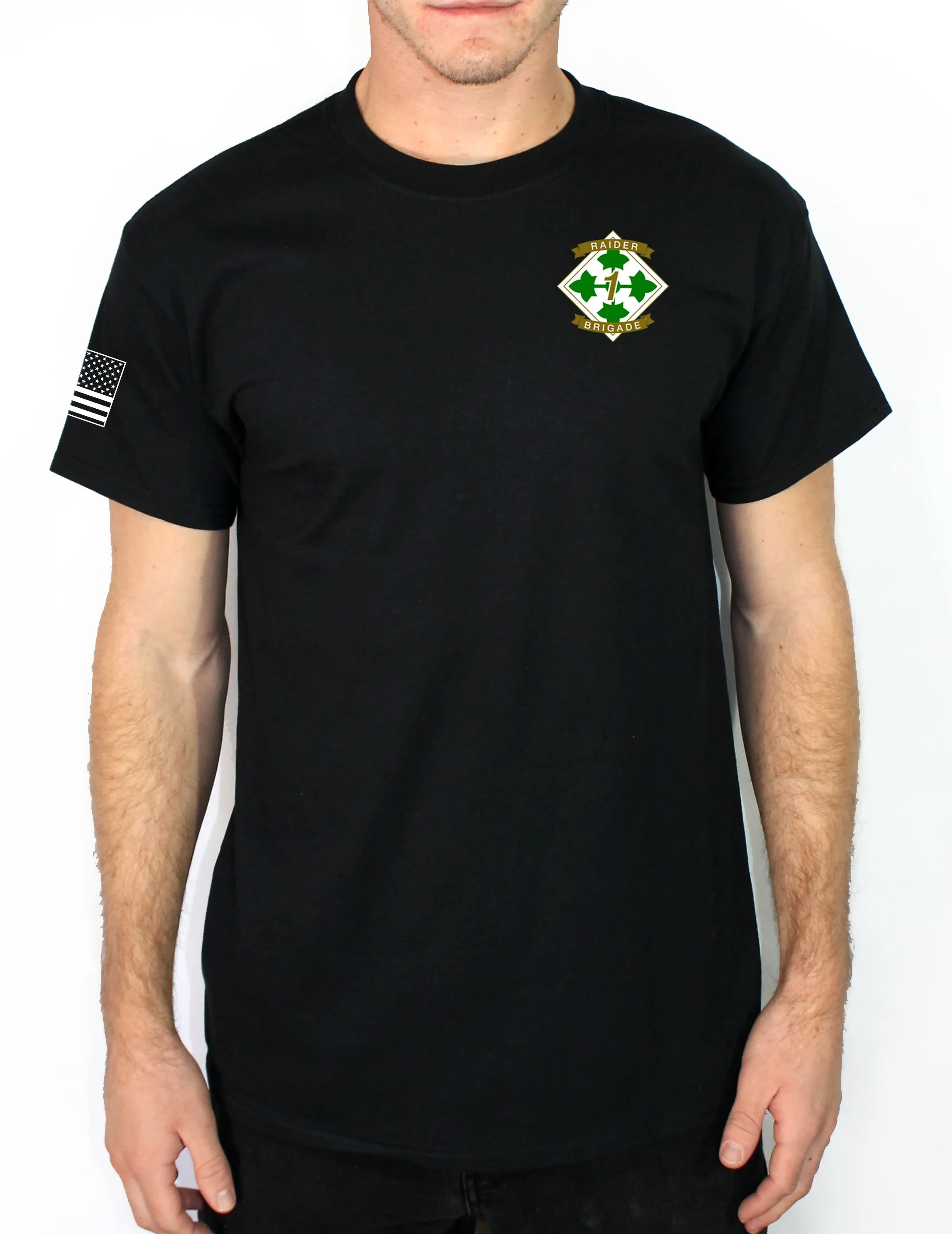 Brutal Company 50-50 Blend Black Unisex PT Short Sleeve Shirt. Approved for PT
