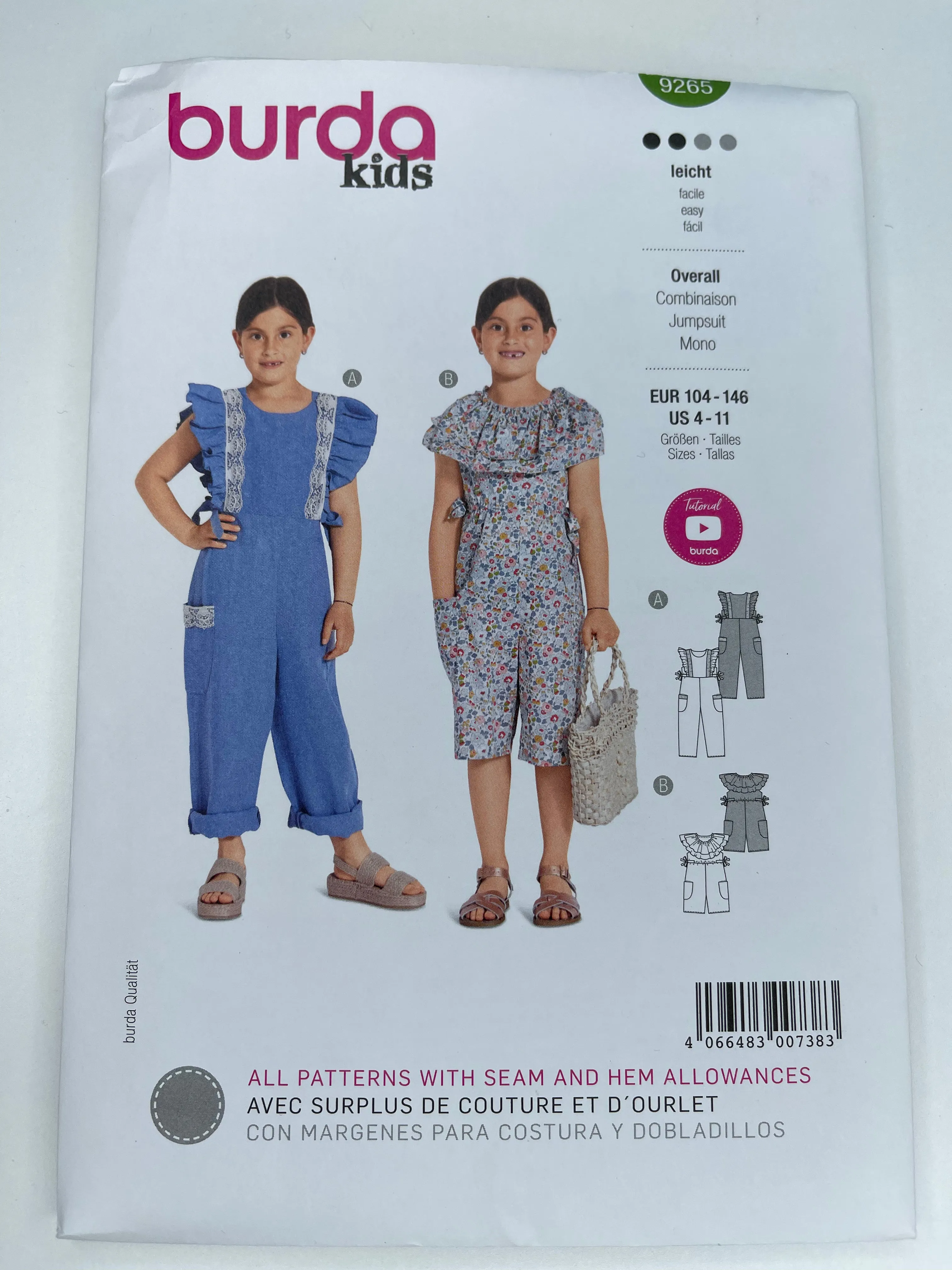 BURDA KIDS Jumpsuit/ Kid's overall - 9265