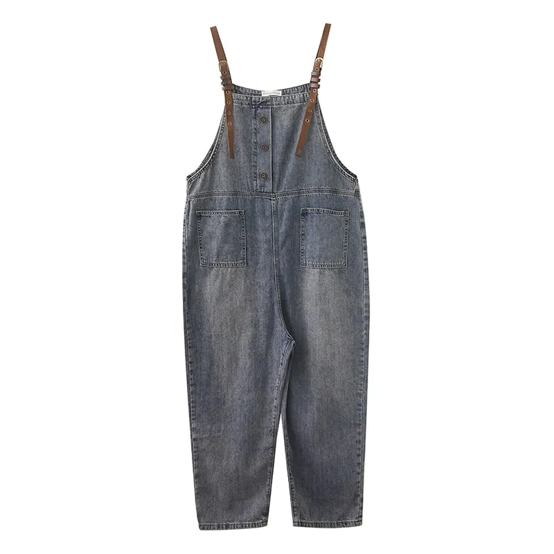 Button jeans jumpsuit for Spring and Summer Fashion