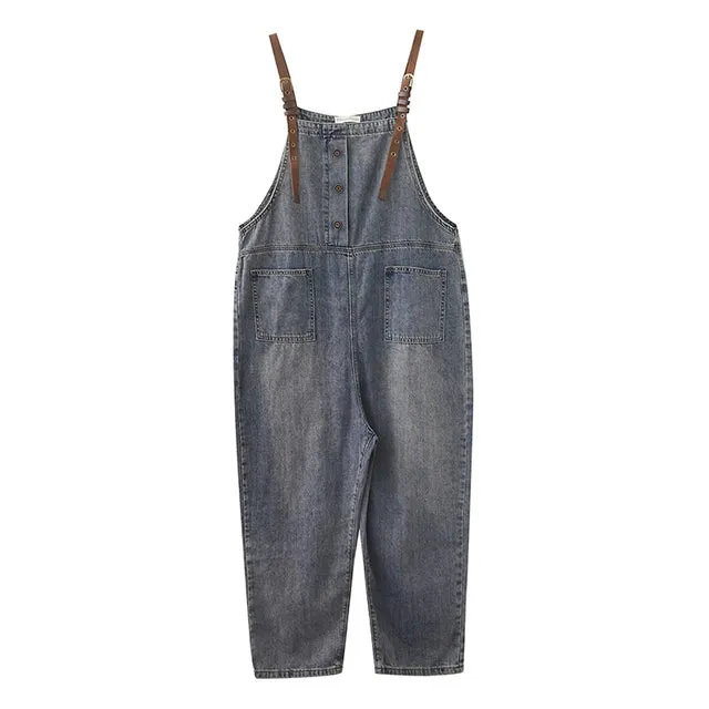 Button jeans jumpsuit for Spring and Summer Fashion