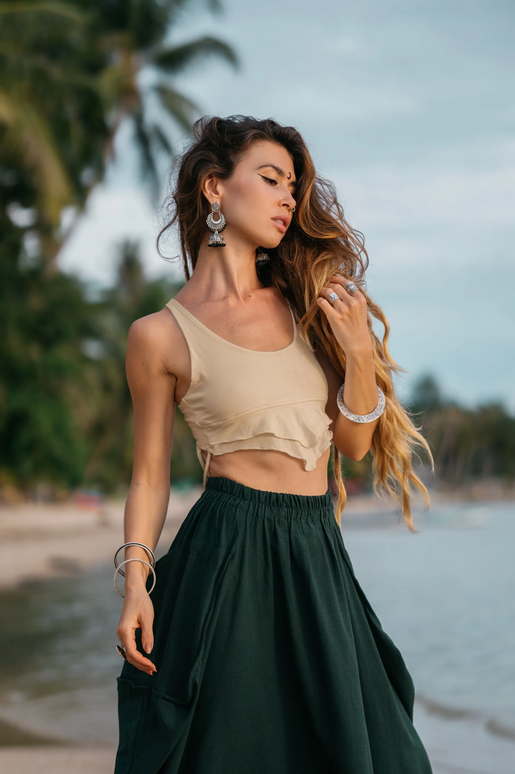 Crop Top Aluna Beige