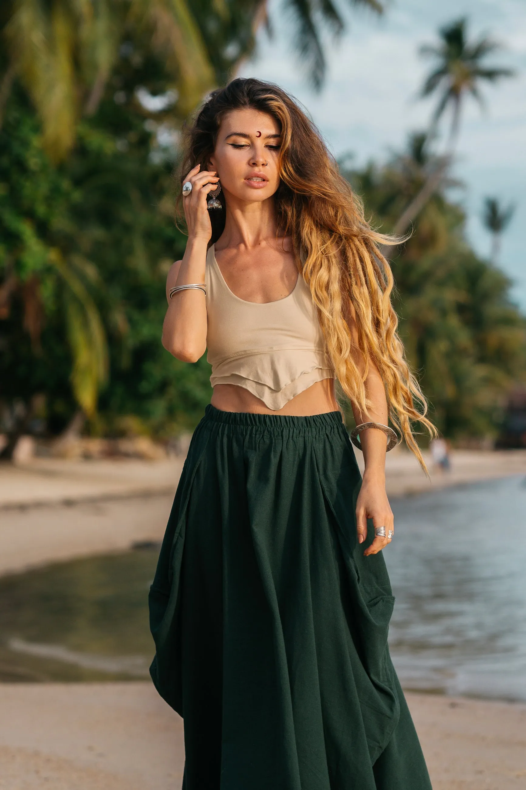 Crop Top Aluna Beige