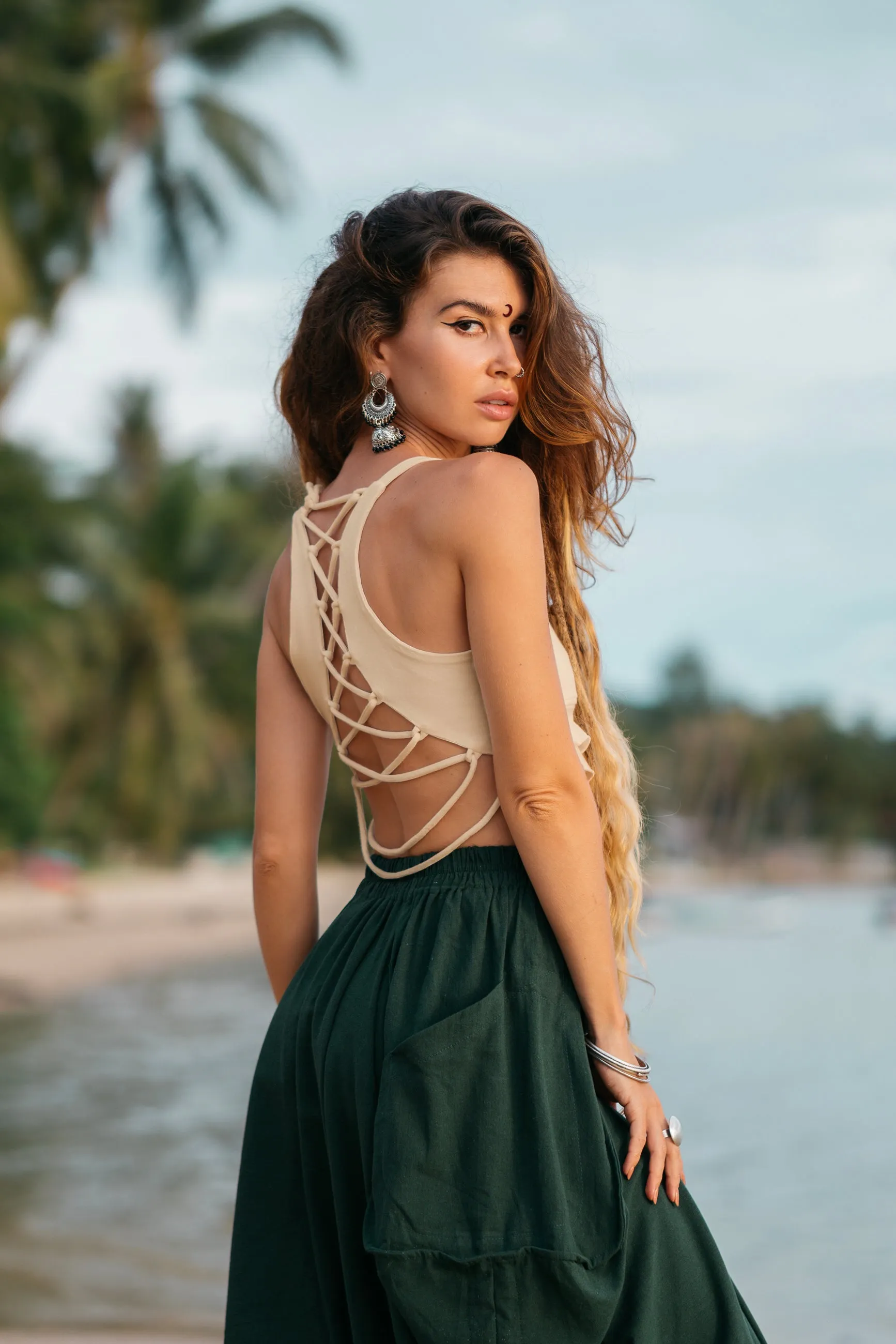 Crop Top Aluna Beige