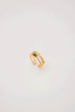 Emma  Mini  Green Crystal Ring