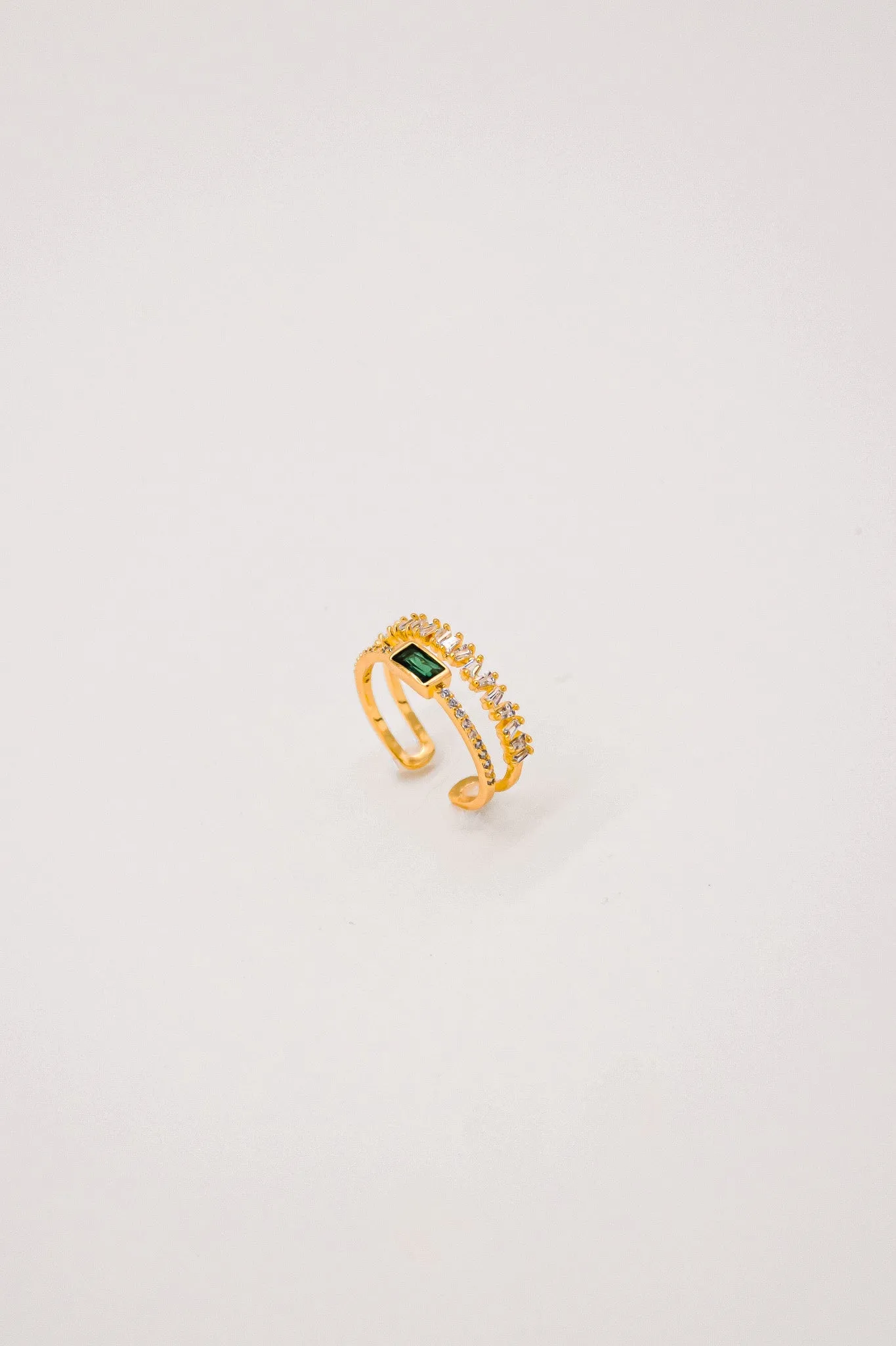 Emma  Mini  Green Crystal Ring