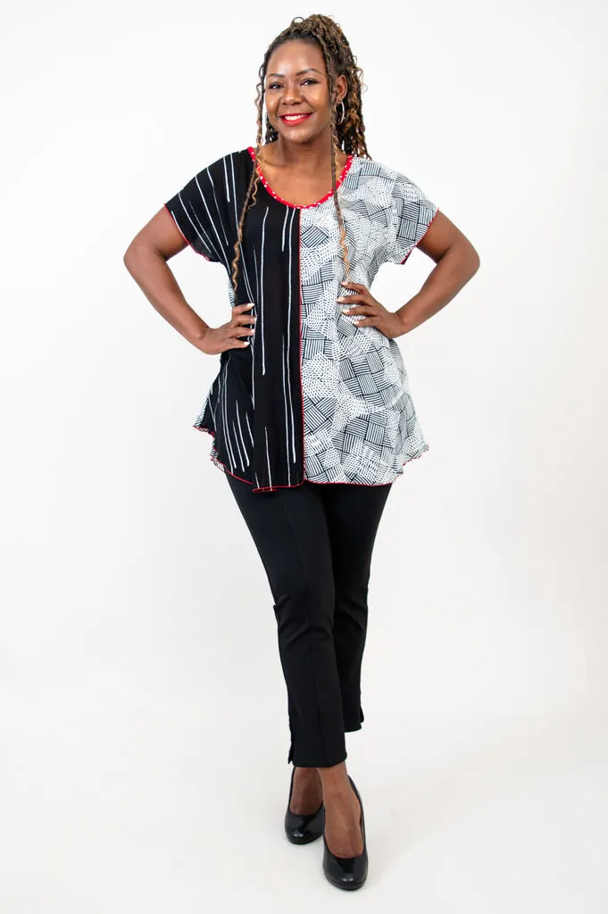Gayle Top, Textured Abstract