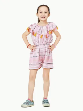 Girl's Light Pink Jumpsuit - EGTJS22-016