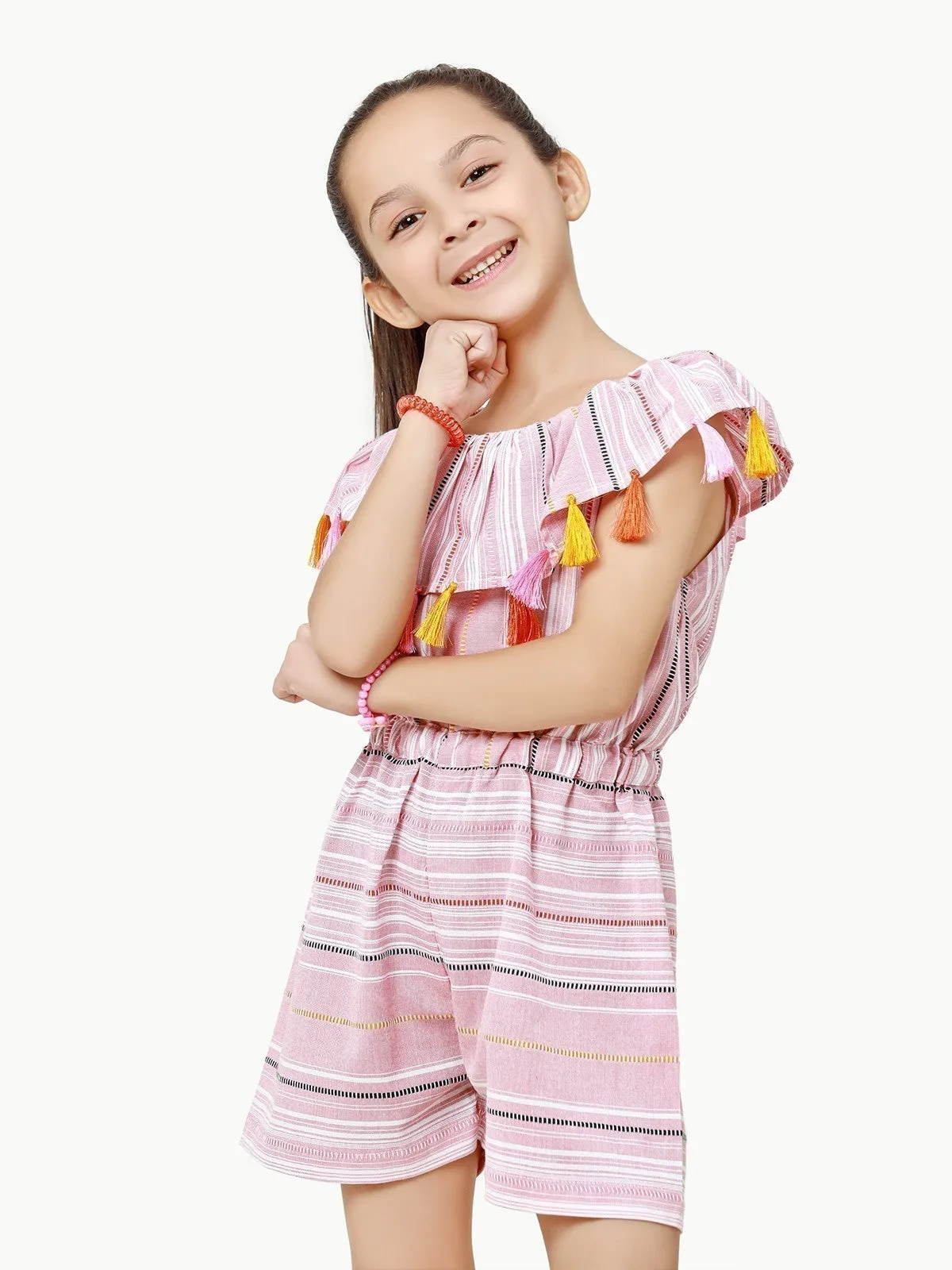 Girl's Light Pink Jumpsuit - EGTJS22-016