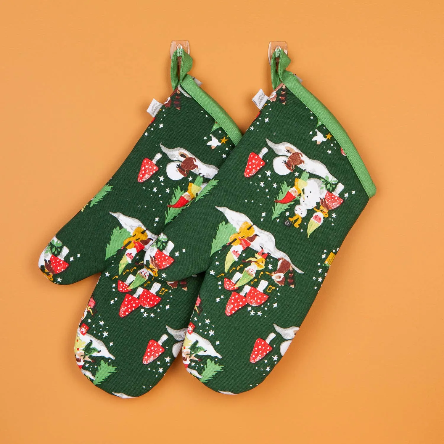 Gnome For The Holidays Oven Mitts - Set of 2