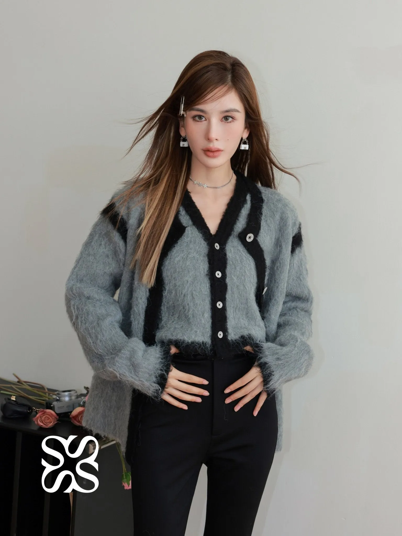 Grey Wool Coat And Vest Set