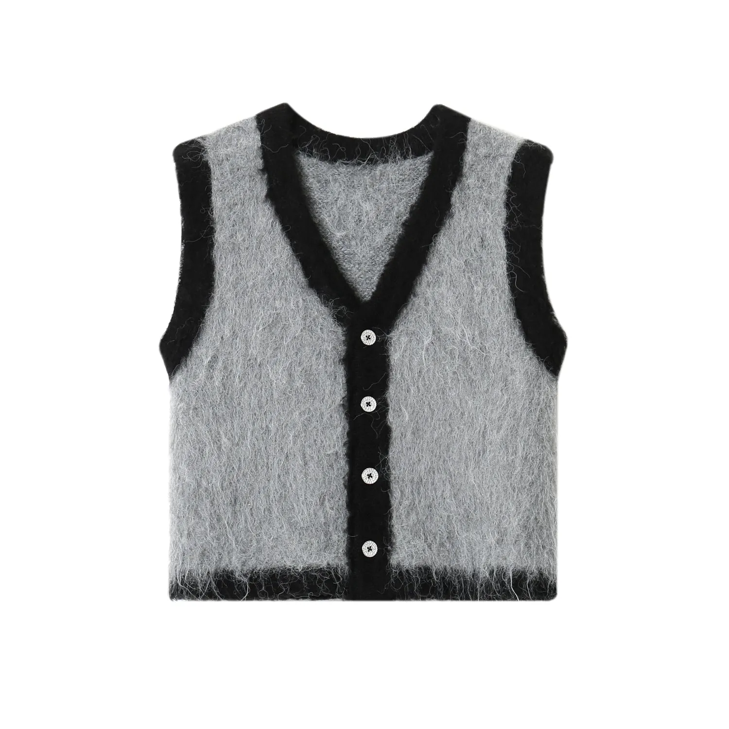 Grey Wool Coat And Vest Set