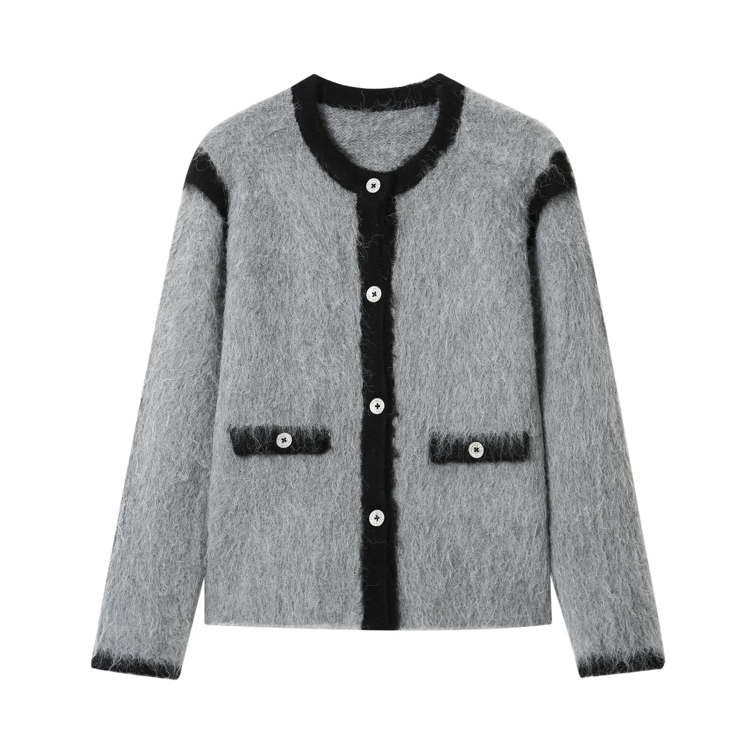 Grey Wool Coat And Vest Set