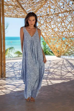 Gypsy Jumpsuit in Premium Mozambique Blue Snake