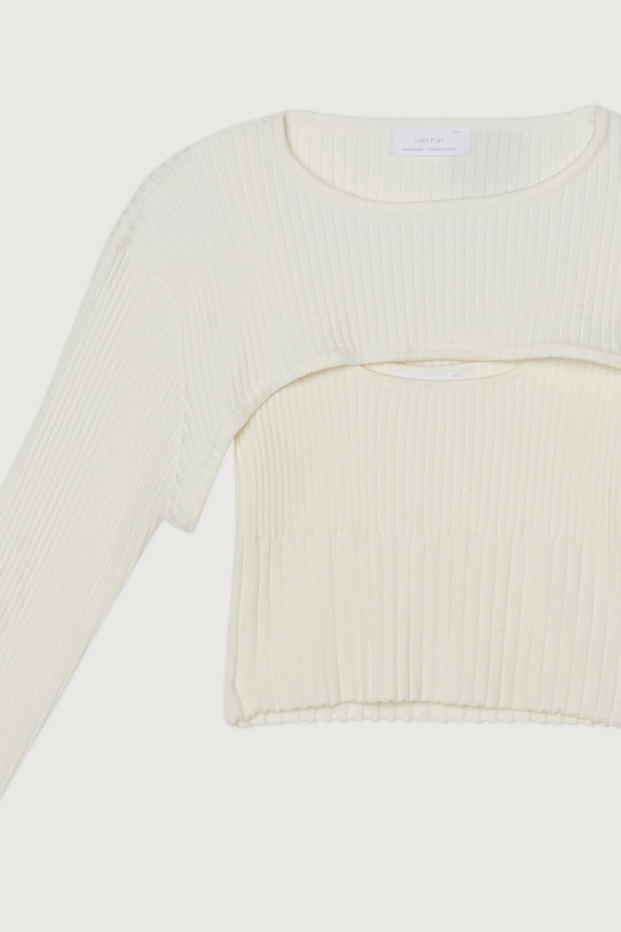 LAYERED LONG SLEEVE AND CROPPED TANK SET