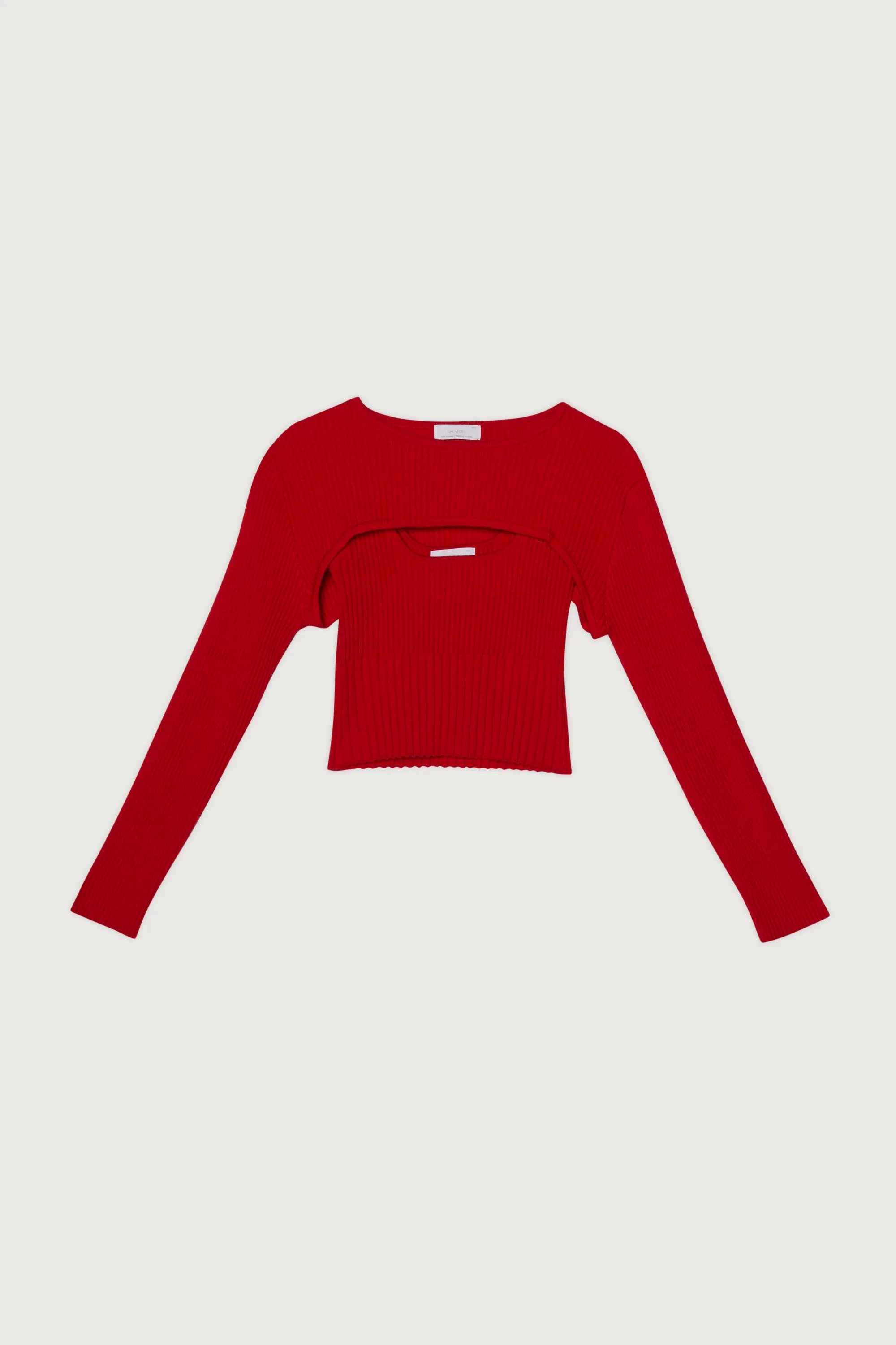 LAYERED LONG SLEEVE AND CROPPED TANK SET