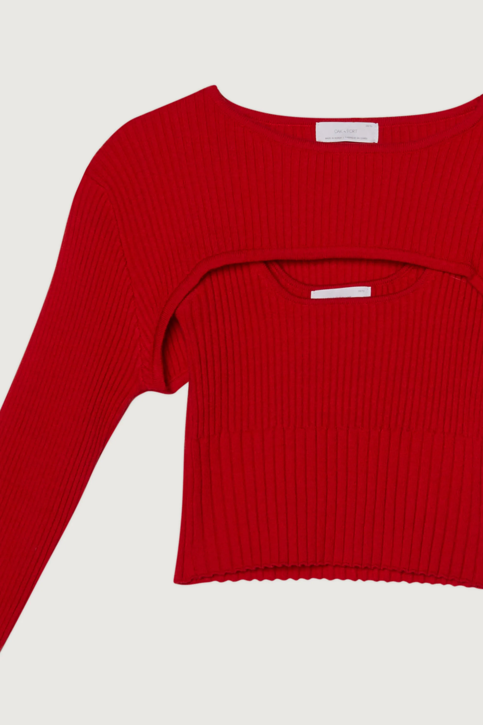 LAYERED LONG SLEEVE AND CROPPED TANK SET