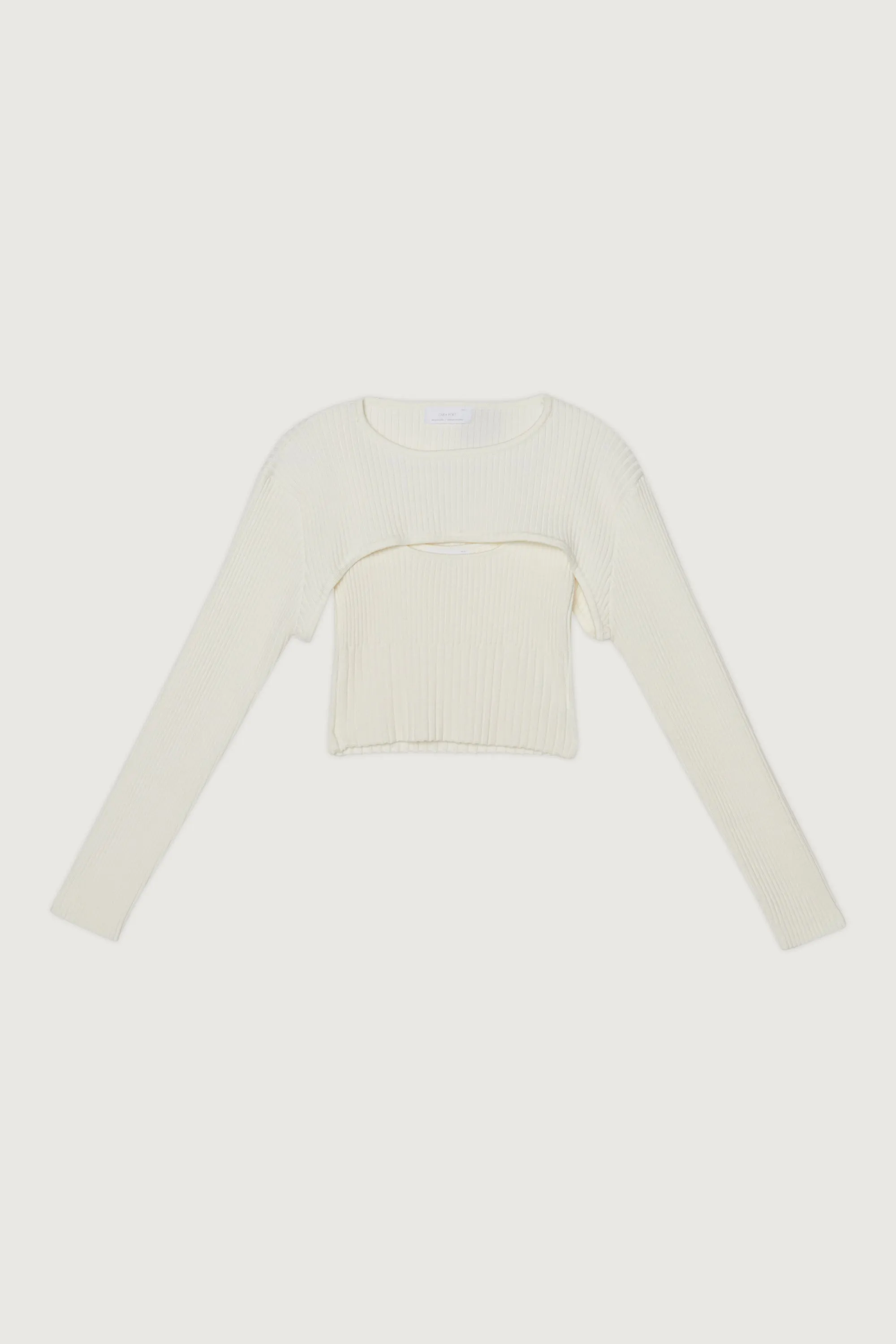 LAYERED LONG SLEEVE AND CROPPED TANK SET