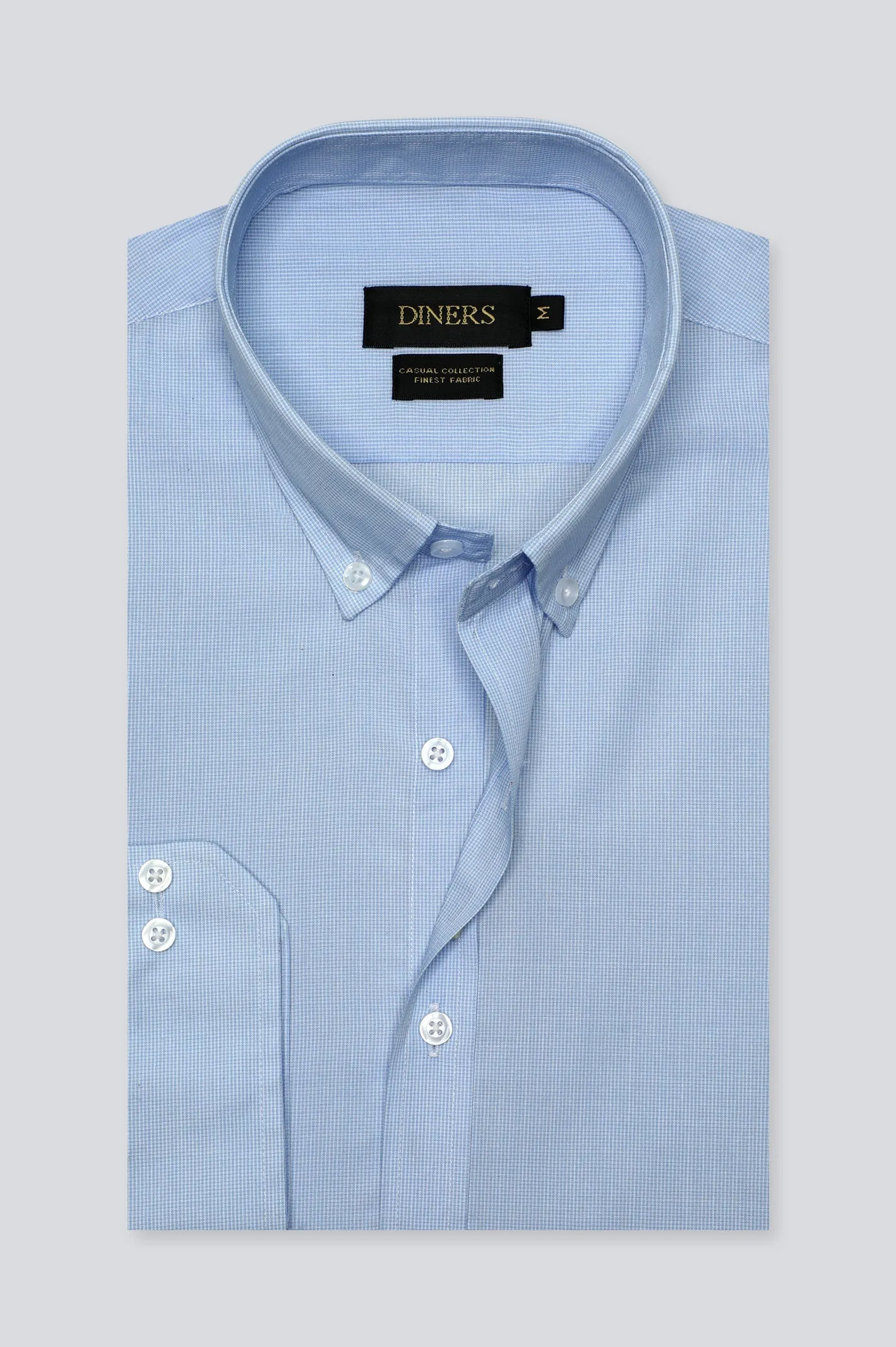 Light Blue Texture Casual Shirt