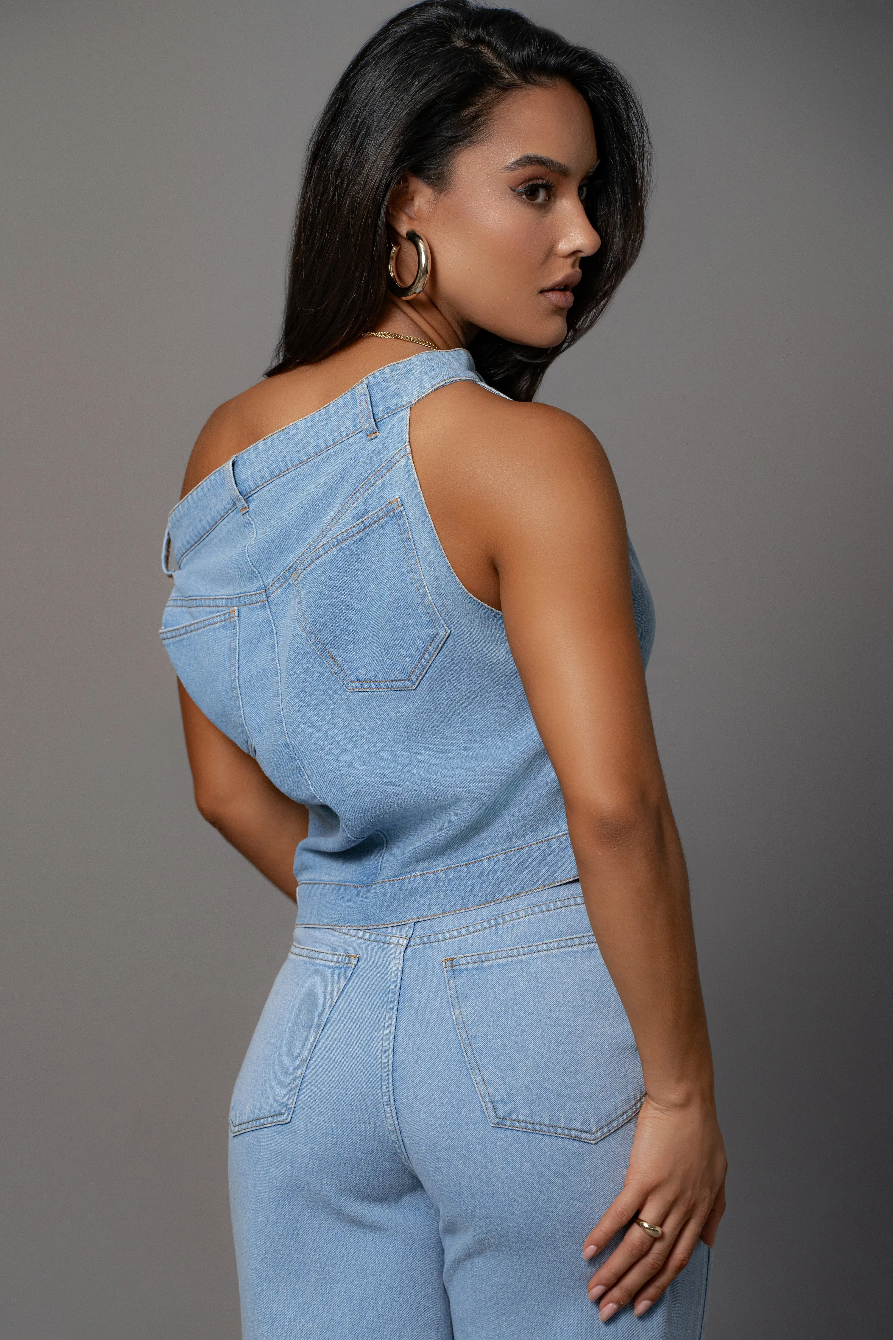 Light Wash Shanice Denim Top