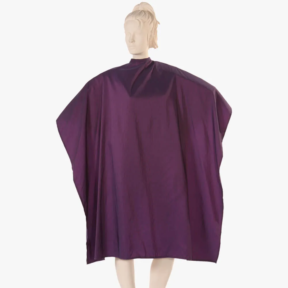 Multi-Purpose Salon Cape in Navy Iridescent Silkara Fabric