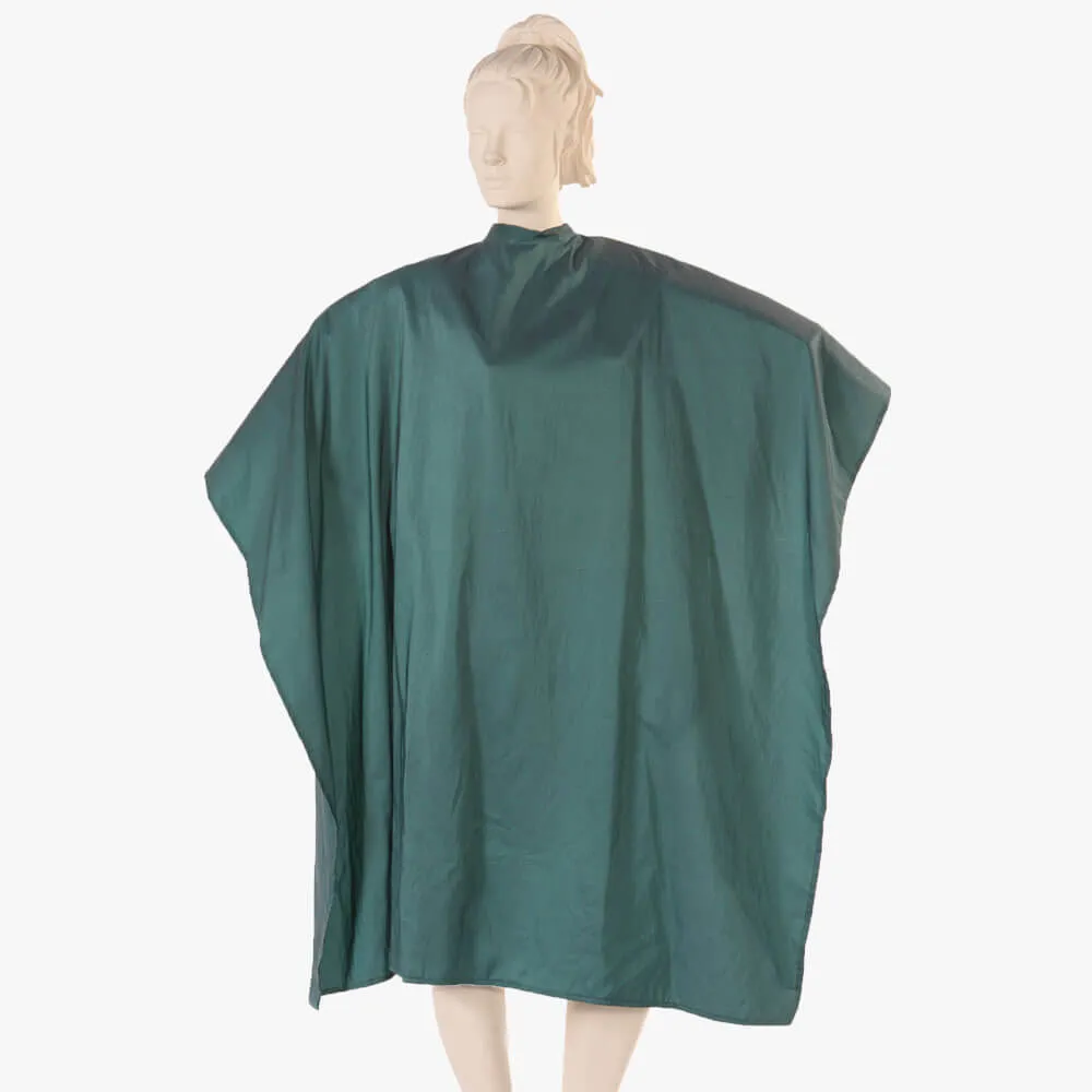 Multi-Purpose Salon Cape in Navy Iridescent Silkara Fabric