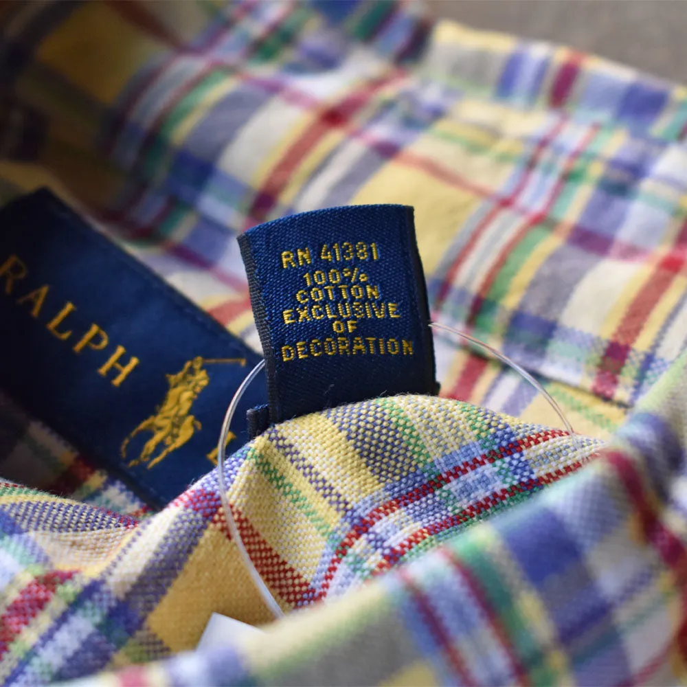 Ralph Lauren チェック ボタンダウンシャツ 240511 S2097