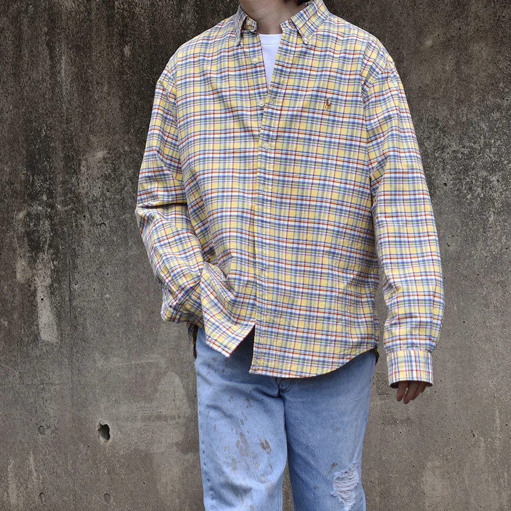 Ralph Lauren チェック ボタンダウンシャツ 240511 S2097