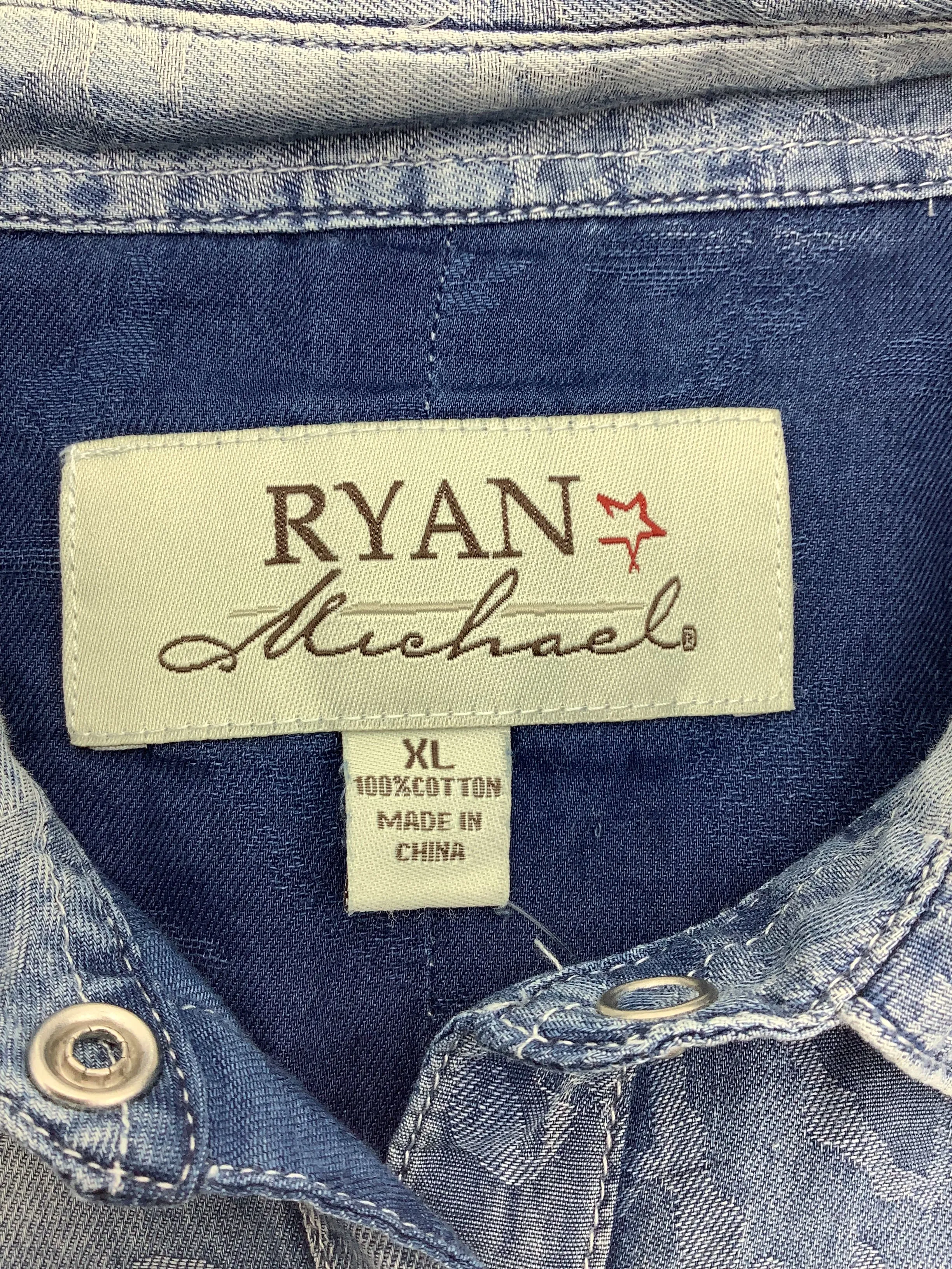 Ryan Michael Long Sleeve Print Shirt Size: XL