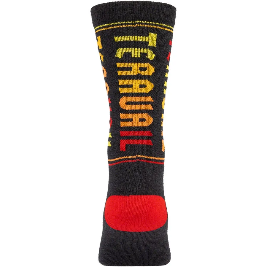 Scroll Wool Bike Socks - Black