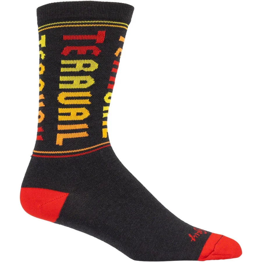 Scroll Wool Bike Socks - Black