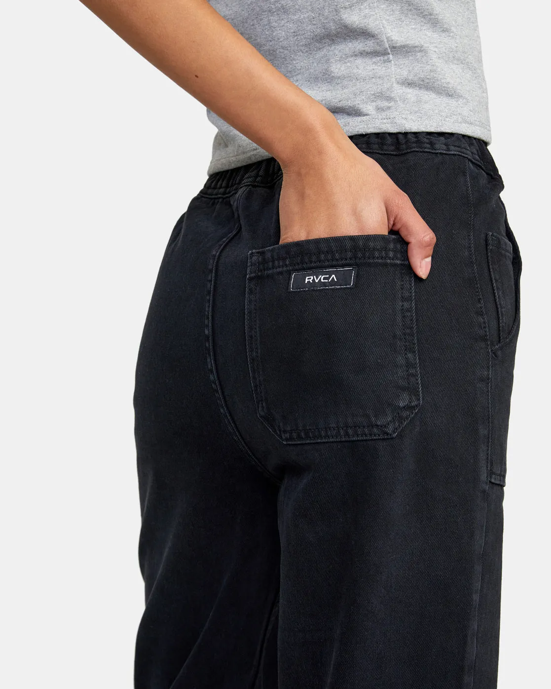 Scrunchie Jeans - Vintage Black