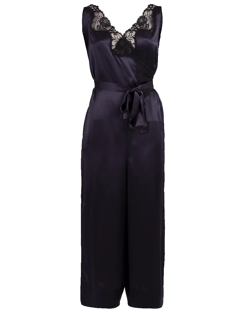 Silk Satin All-In-One Jumpsuit