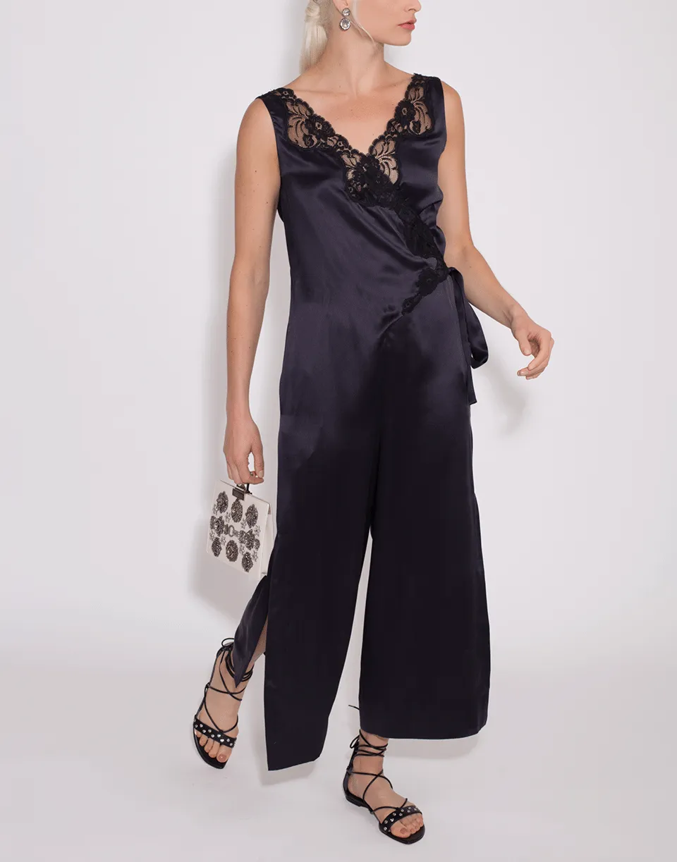 Silk Satin All-In-One Jumpsuit