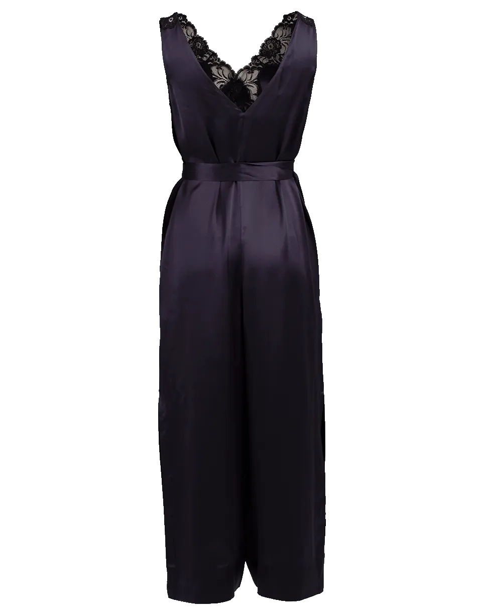 Silk Satin All-In-One Jumpsuit