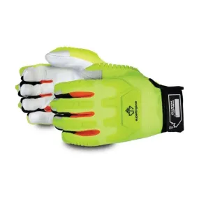 SUPERIOR - Clutch Gear Mechanics Winter Impact Resistant Glove Hi Viz Gloves with Goat Grain Palms