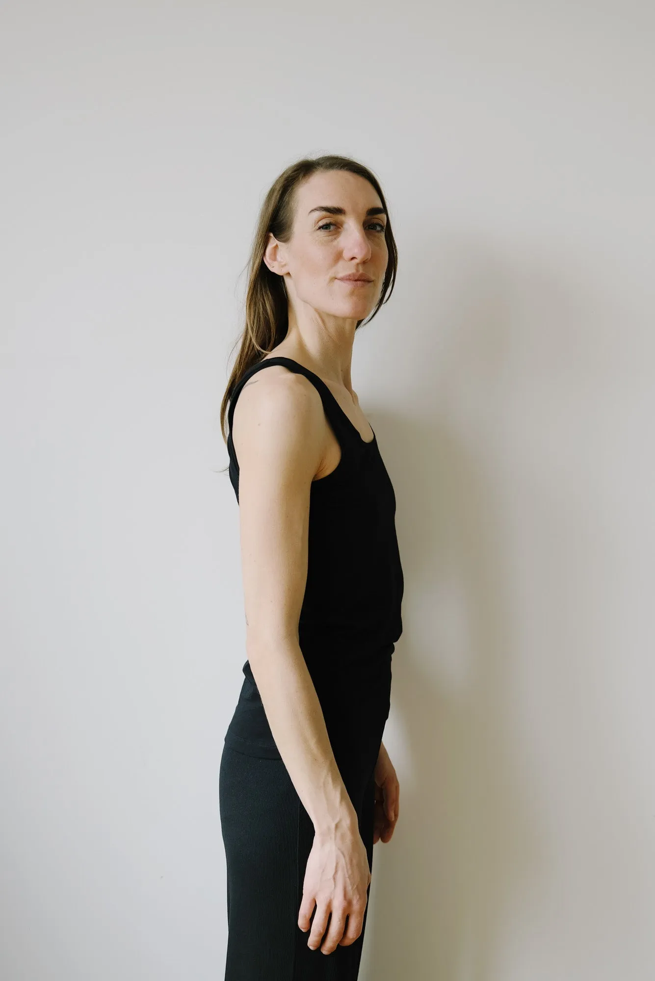tank top - belisaa - black