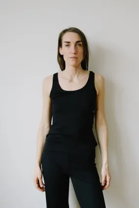 tank top - belisaa - black