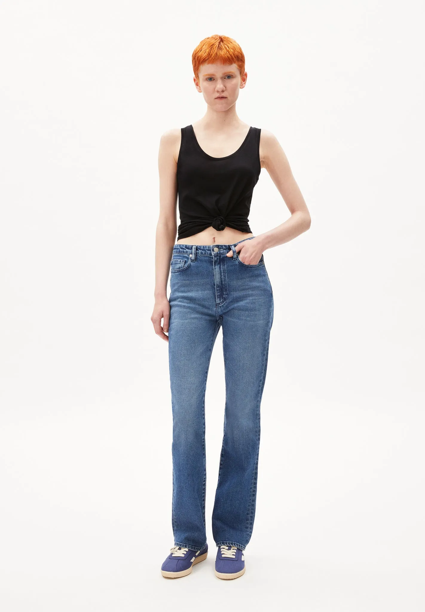tank top - belisaa - black